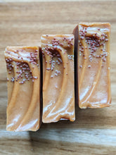 Load image into Gallery viewer, Cedarwood & Orange with Turmeric & Madder Root Soap